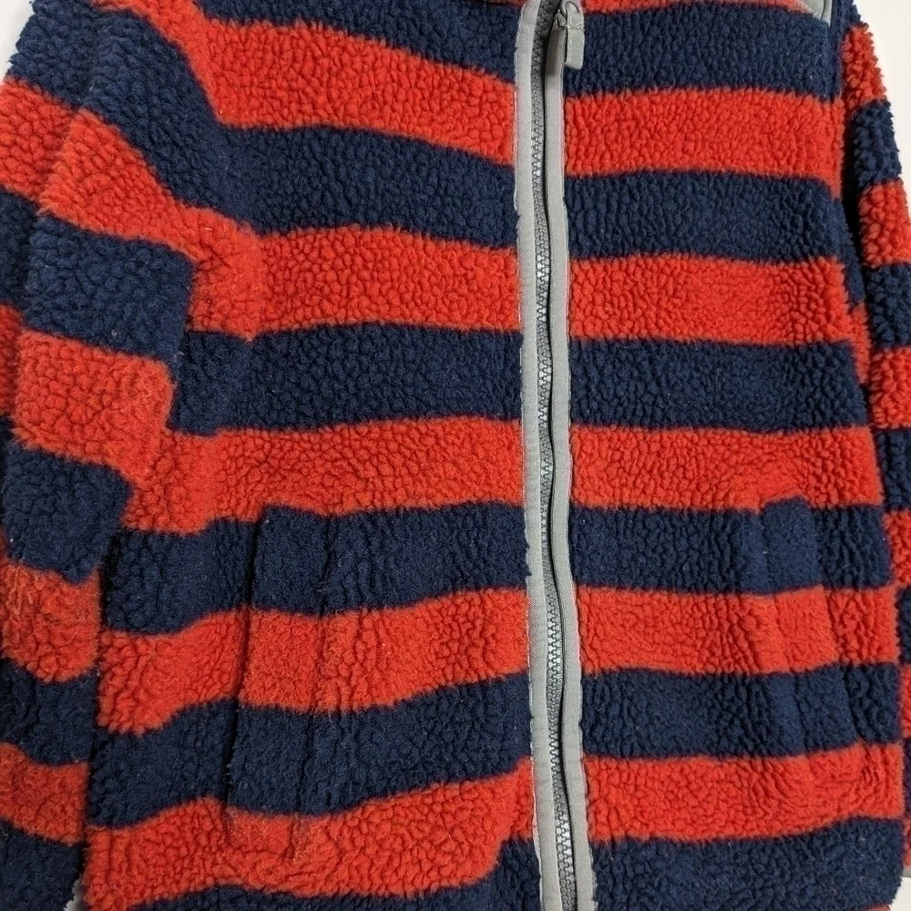 Hanna Andersson Sherpa Stripe Lined Coat Jacket 120 6